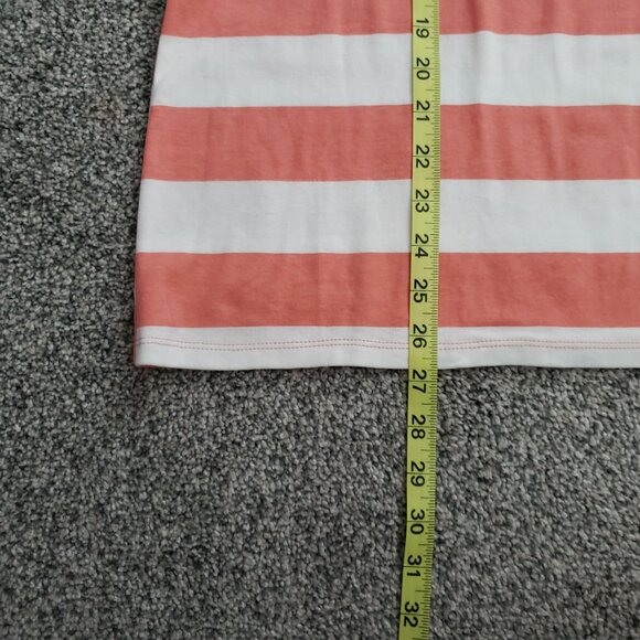 ***Croft Barrow Women's XXL  Orange White Striped  Short Sleeved Crew neck …** - Picture 7 of 7